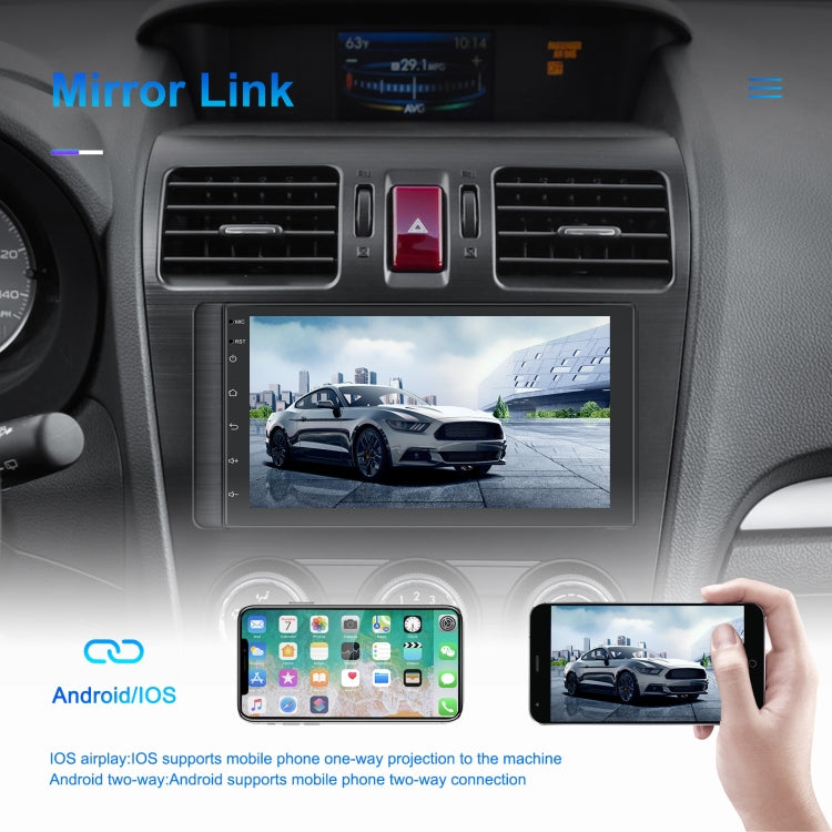 A3194 7 Inch Android 11 Central Control Carplay 2+32G Car Large Screen Navigation Reversing Video Player, Style:, Standard, Standard+AHD Camera