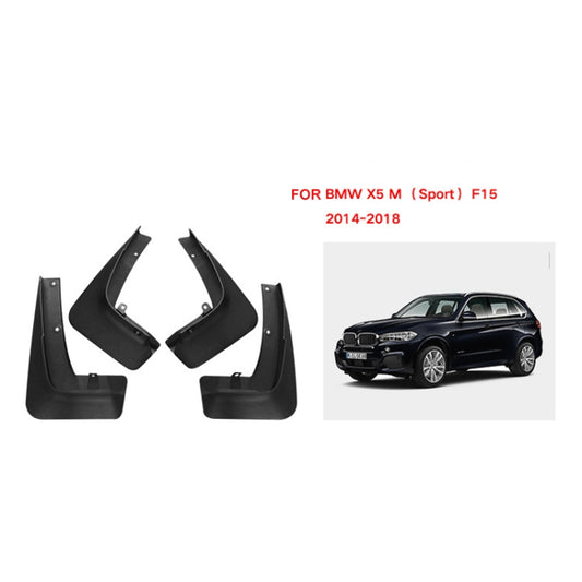 For BMW X5 M Sports F15 2014-2018 4pcs/Set Car Auto Soft Plastic Splash Flaps Fender Guard, For BMW X5 M Sports F15 2014-2018