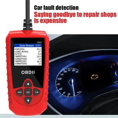 V314 Car OBD Diagnostic Instrument Fault Clear Code Reader, V314