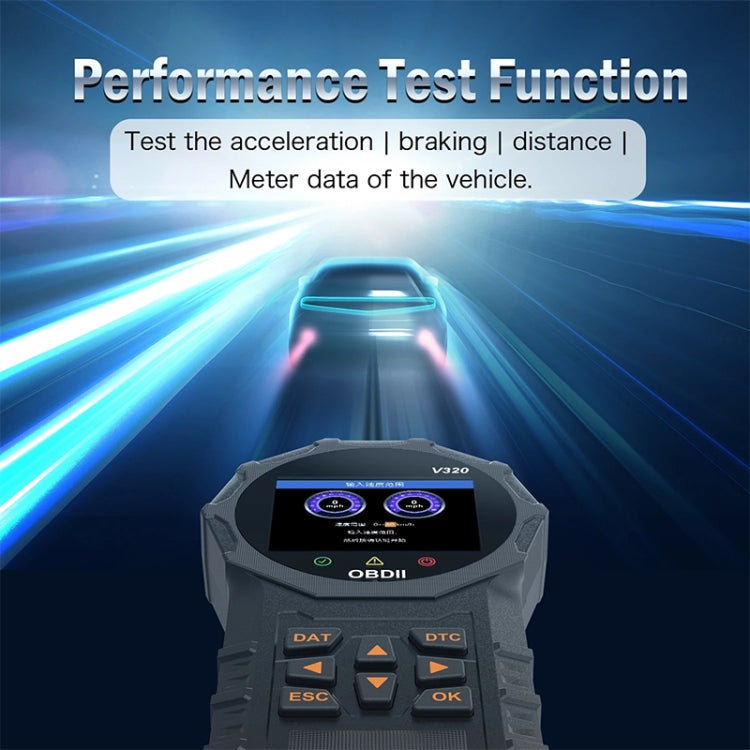 V320 Car OBD2 Diagnostic Instrument Fault Clear Code Reader, V320