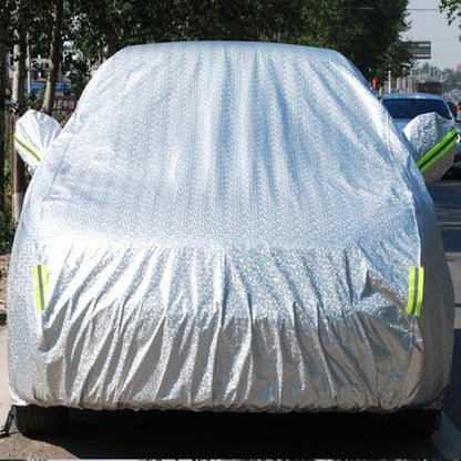 Aluminum Film PEVA Cotton Wool Anti-Dust Waterproof Sunproof Anti-frozen Anti-scratch Heat Dissipation SUV Car Cover with Warning Strips, Fits Cars up to 4.7m(183 inch) in Length, 183inch (M)/Fits Cars up to 4.7m(183 inch) in Length