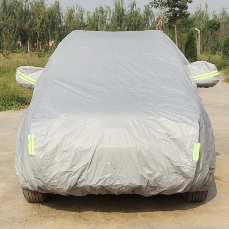 Oxford Cloth Anti-Dust Waterproof Sunproof Flame Retardant Breathable Indoor Outdoor Full Car Cover Sun UV Snow Dust Resistant Protection SUV Car Cover with Warning Strips, 183inch (M)/Fits Cars up to 4.7m(183 inch) in Length