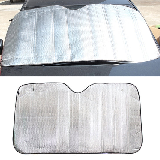 Silver Aluminum Foil Sun Shade Car Windshield Visor Cover Block Front Window Sunshade UV Protect, Size: 130 x 60cm, 130 x 60cm