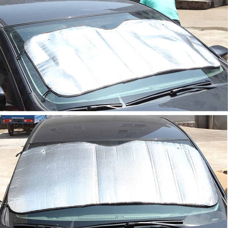 Silver Aluminum Foil Sun Shade Car Windshield Visor Cover Block Front Window Sunshade UV Protect, Size: 150 x 80cm, 150 x 80cm