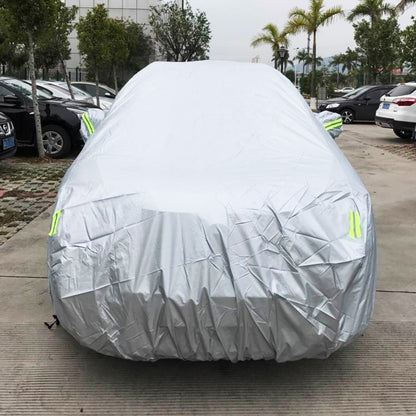 PEVA Anti-Dust Waterproof Sunproof SUV Car Cover with Warning Strips, Fits Cars up to 4.8m(187 inch) in Length, 187inch (L)