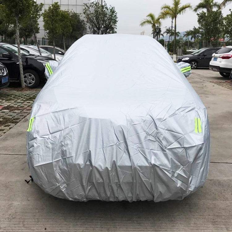 PEVA Anti-Dust Waterproof Sunproof SUV Car Cover with Warning Strips, Fits Cars up to 4.7m(183 inch) in Length, 183inch (M)