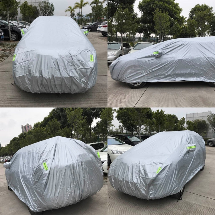 PEVA Anti-Dust Waterproof Sunproof SUV Car Cover with Warning Strips, Fits Cars up to 4.7m(183 inch) in Length, 183inch (M)