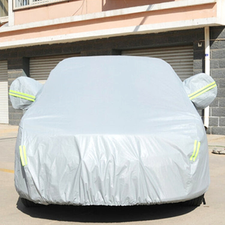 PVC Anti-Dust Sunproof Sedan Car Cover with Warning Strips, Fits Cars up to 5.1m(199 inch) in Length, 199inch (XXL)