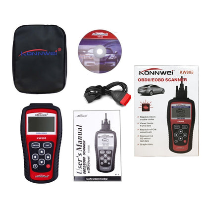 KONNWEI KW808  EOBD / OBDII Car Auto Diagnostic Scan Tools CAN Code Reader Scanner Auto Scan Adapter Scan Tool (Can Only Detect 12V Gasoline Car), KW808