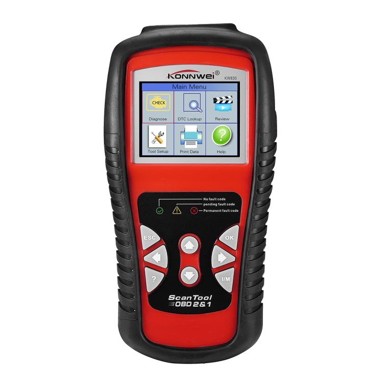 KONNWEI KW830 OBDII / CAN Car Auto Diagnostic Scan Tools  Auto Scan Adapter Scan Tool  Supports 8 Languages and 6 Protocols (Can Also Detect Battery and Voltage, Only Detect 12V Gasoline Car), KW830