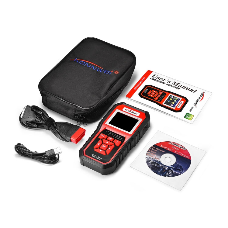 KONNWEI KW850 OBDII / CAN Car Auto Diagnostic Scan Tools  Auto Scan Adapter Scan Tool  Supports 8 Languages and 6 Protocols (Can Also Detect Battery and Voltage, Only Detect 12V Gasoline Car), KW850