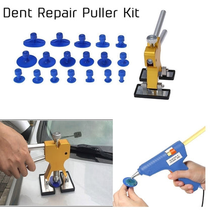 40 in 1 Auto Car Metal PDR Dent Lifter-Glue Puller Tab Hail Removal Paintless Car Dent Repair Tools Kit, with 20W Glue Gun, US Plug or EU Plug, 40 in 1