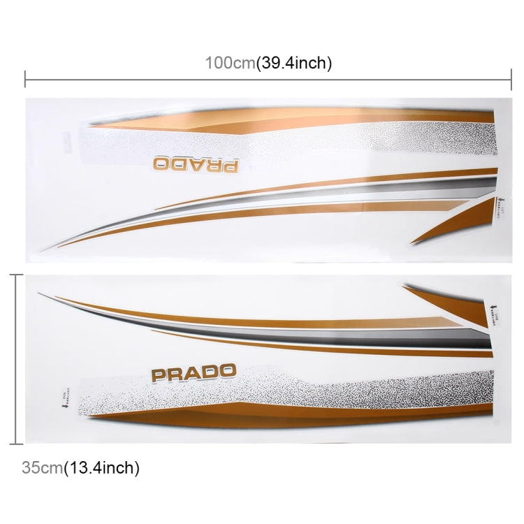 4 PCS SUV Body Decorative Strip Brand Car Streamline Shining Sticker for Toyota Prado 2014 Version, For 2014 Version Prado