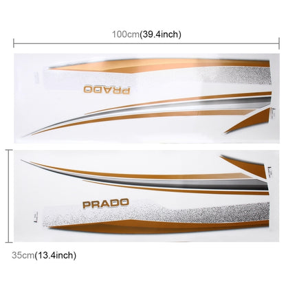 4 PCS SUV Body Decorative Strip Brand Car Streamline Shining Sticker for Toyota Prado 2014 Version, For 2014 Version Prado