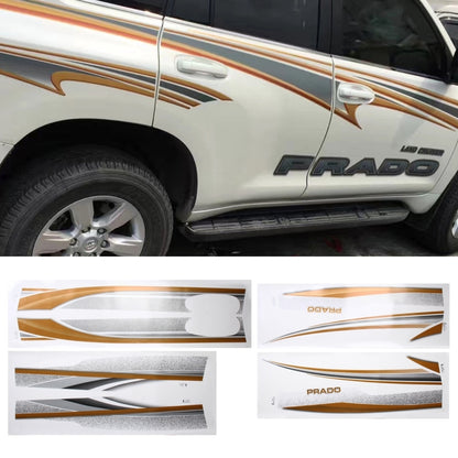 4 PCS SUV Body Decorative Strip Brand Car Streamline Shining Sticker for Toyota Prado 2014 Version, For 2014 Version Prado