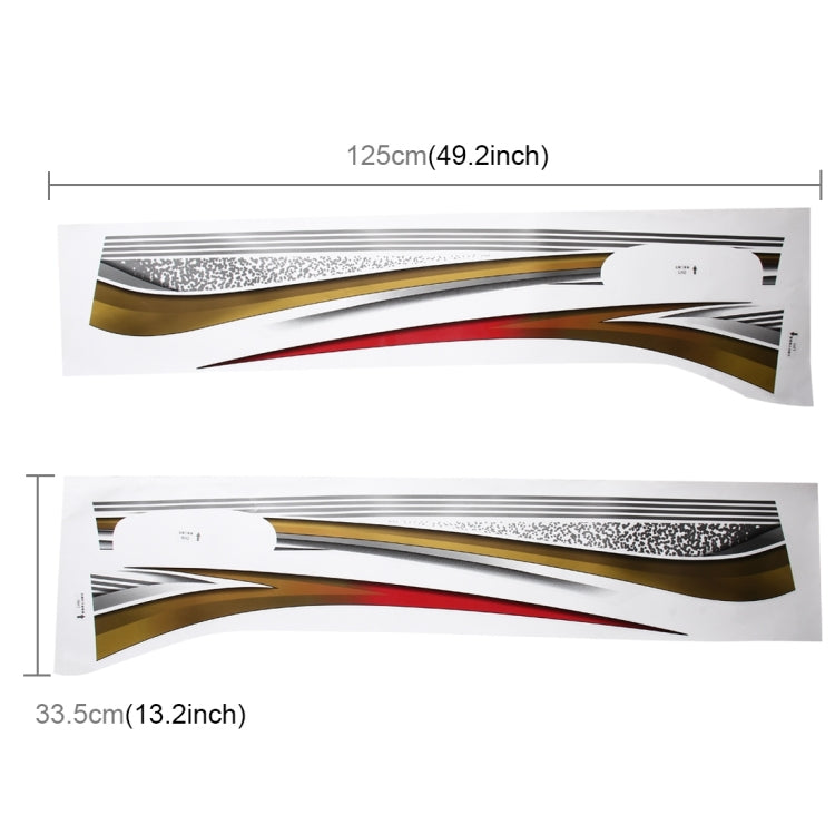 4 PCS SUV Body Decorative Strip Brand Car Streamline Shining Sticker for Toyota Prado 2016 Version, For 2016 Version Prado