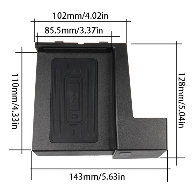 Car Qi Standard Wireless Charger 10W Quick Charging for 2015-2020 Mercedes-Benz C Class / GLC, Left Driving, For 2015-2020 Mercedes-Benz C Class / GLC