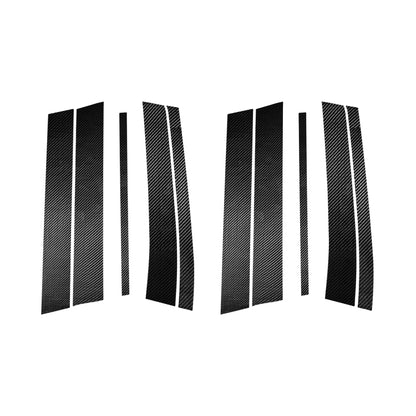 10 in 1 Car Carbon Fiber Door and Window Pillar Decorative Sticker for Volvo XC90 2003-2014, Left and Right Drive Universal, Door and Window Pillar