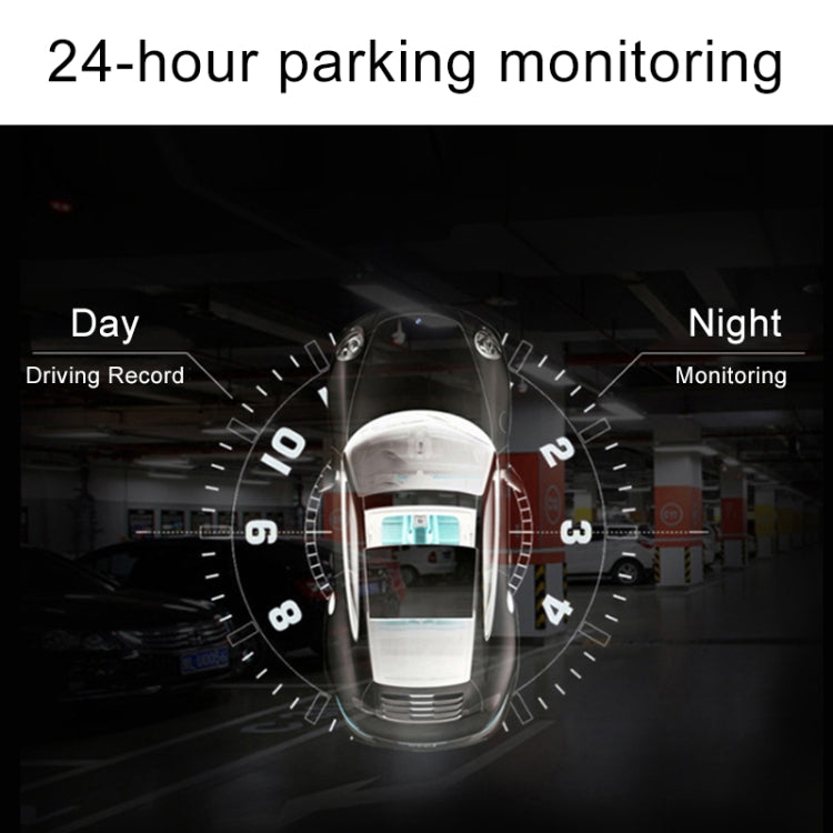 4 inch Touch Screen Car 2.5D HD 1080P Dual Recording Driving Recorder DVR Support Parking Monitoring / Loop Recording, 4 inch Touch Screen