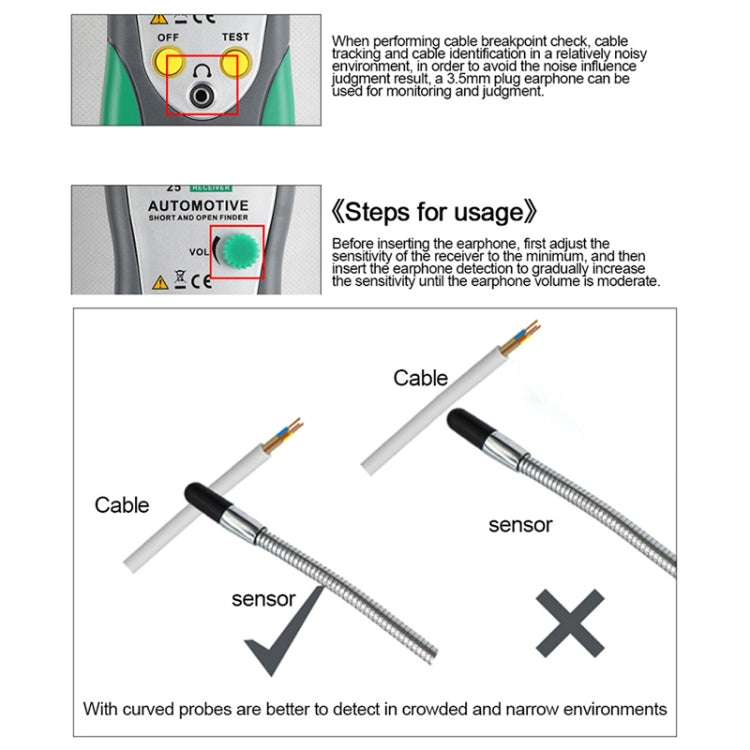 DUOYI DY25 Car Tester Cable Short & Open Circuit Finder Tester Tracer Diagnose Tone Line Finder, DY25