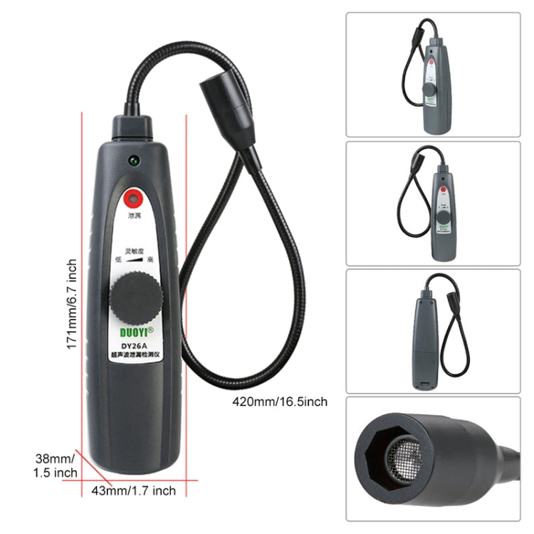 DUOYI DY26A Car Ultrasonic Leak Location Determine Meter, DY26A