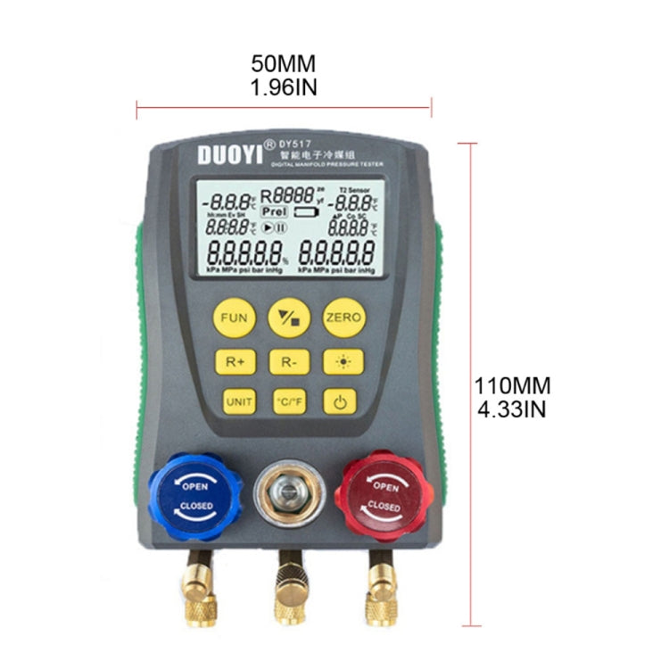 DUOYI DY517 Car Air Conditioning Repair Electronic Refrigerant Meter Air Conditioning Fluoride Meter, DY517