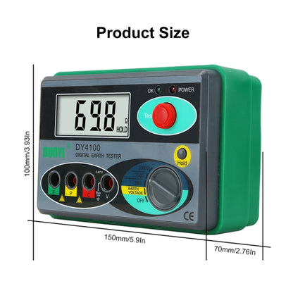 DUOYI DY4100 High-precision Digital Ground Resistance Meter Resistance Tester, DY4100