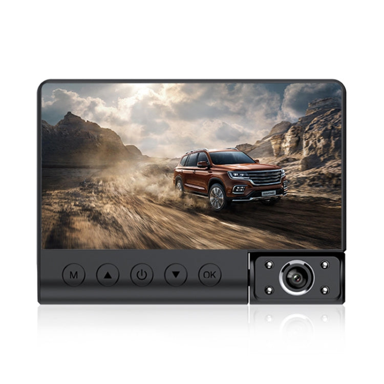 4 inch Touch Screen Car Rearview Mirror HD 1080P Three Recording Driving Recorder DVR Support Motion Detection / Loop Recording, 4 inch Touch Screen