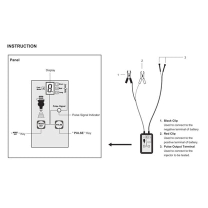 EM276 Car Fuel Injector Tester 4 Pluse Mode Fuel System Scanning Diagnostic Tool, EM276