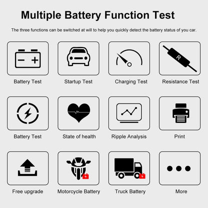 KONNWEI KW720 Car 3.2 inch 6V-24V Lead-acid Battery Tester with Printer, KW720