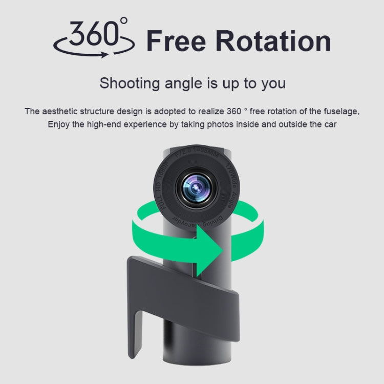 Car WiFi Dual Camera Hidden 360 Degree Rotation Car Driving Recorder, WiFi Dual Camera