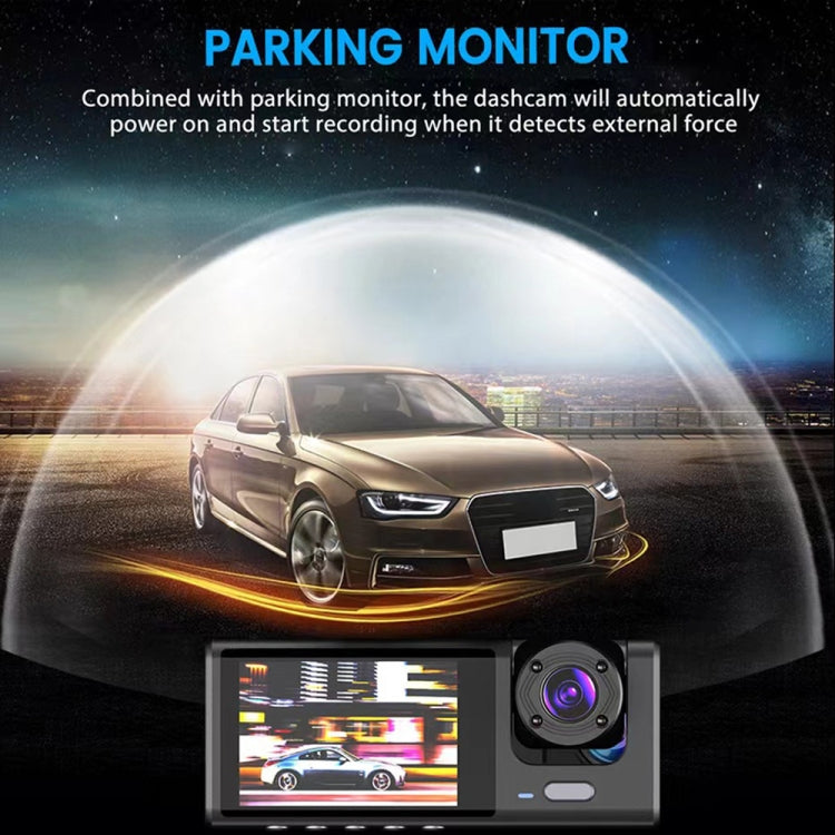 A1 3-lens Video HD Night Vision Car Driving Recorder, A1