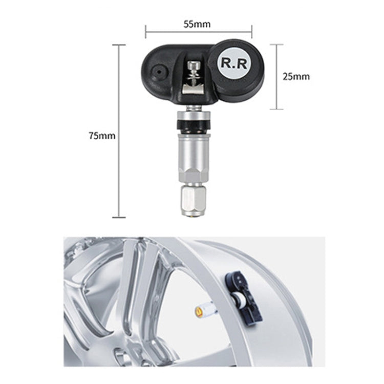 Car High Precision Solar Charging Tire Pressure Monitoring System TPMS, Built-in Voice Sensor, Built-in Voice Sensor