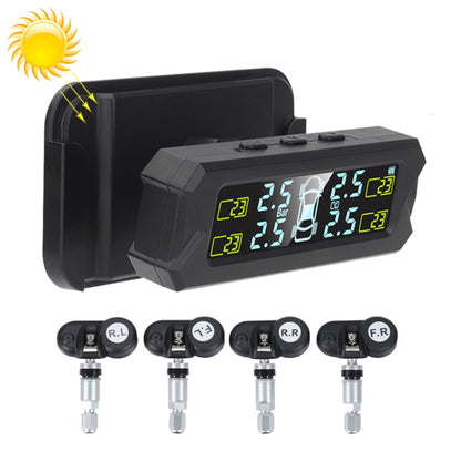 Car High Precision Solar Charging Tire Pressure Monitoring System TPMS, Built-in Voice Sensor, Built-in Voice Sensor