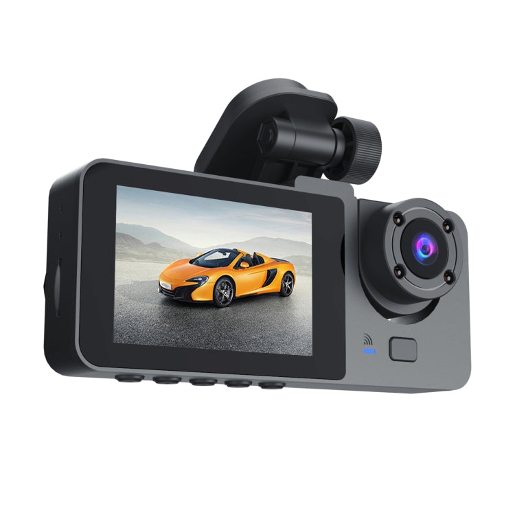 A2 Triple Lens Car Dash Camera Driving Recorder, A2 (Black), A2 (Gold)