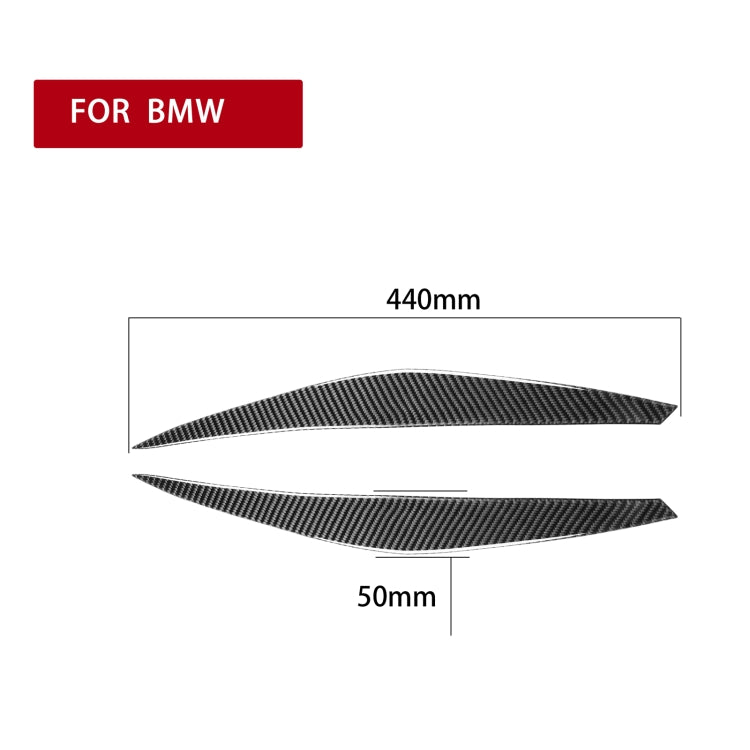 2 PCS / Set Carbon Fiber Car Lamp Eyebrow Decorative Sticker for BMW E71/X6 2008-2014, Drop Glue Version, For BMW E71/X6 2008-2014