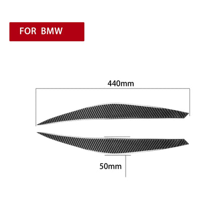 2 PCS / Set Carbon Fiber Car Lamp Eyebrow Decorative Sticker for BMW E71/X6 2008-2014, Drop Glue Version, For BMW E71/X6 2008-2014