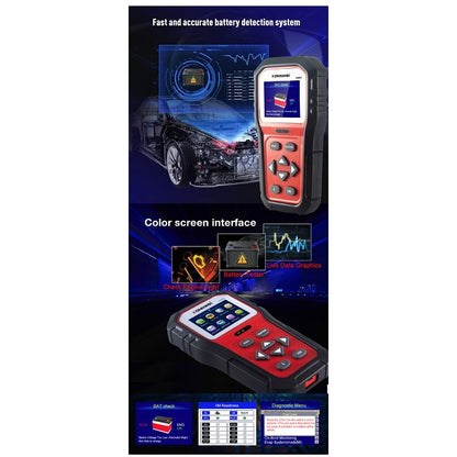 KONNWEI KW860 Car 2.8 inch TFT Color Screen Battery Tester Support 8 Languages / I Key Analysis Function, KW860