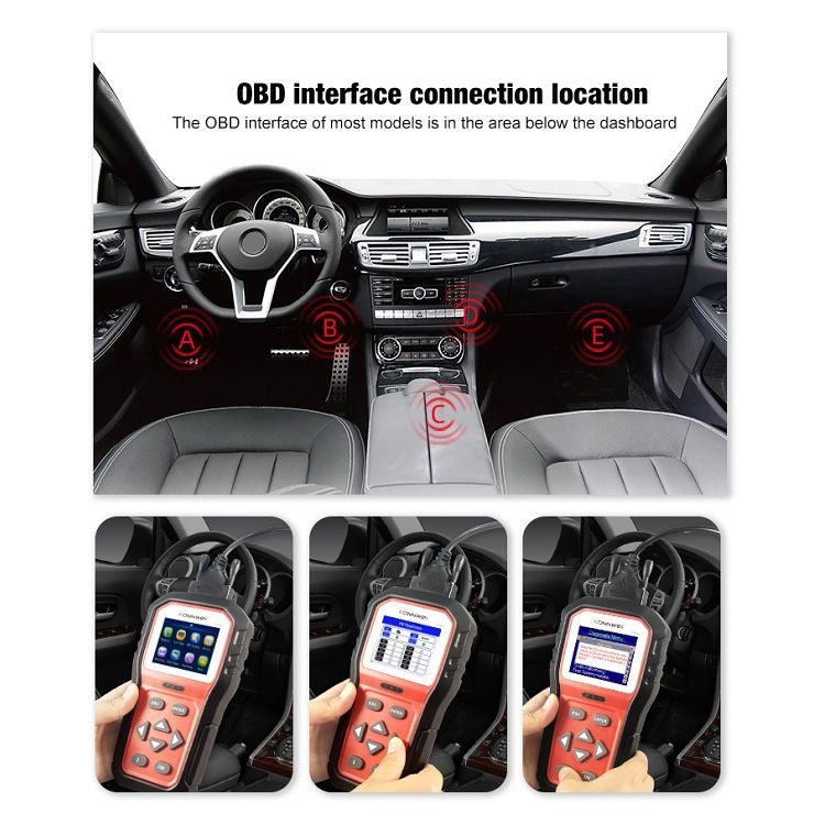 KONNWEI KW860 Car 2.8 inch TFT Color Screen Battery Tester Support 8 Languages / I Key Analysis Function, KW860