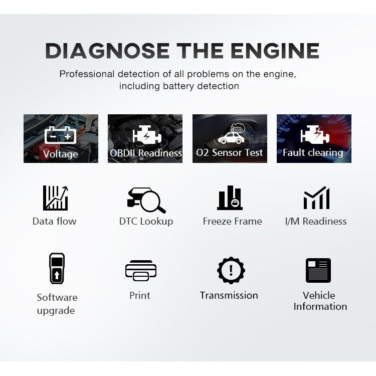 KONNWEI KW860 Car 2.8 inch TFT Color Screen Battery Tester Support 8 Languages / I Key Analysis Function, KW860