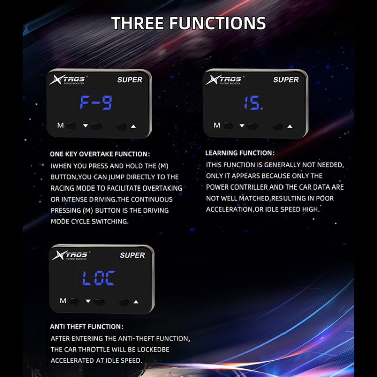 TROS Car Potent Booster Electronic Throttle Controller, For Hyundai Sonata 2015-2019, For Suzuki Ertiga 2018-2020, For Suzuki Ertiga 2012-2017, For Suzuki Jimny 2019-, For Foton Tunland 2012-, For Holden Colorado 2012-, For LDV T60 2017-