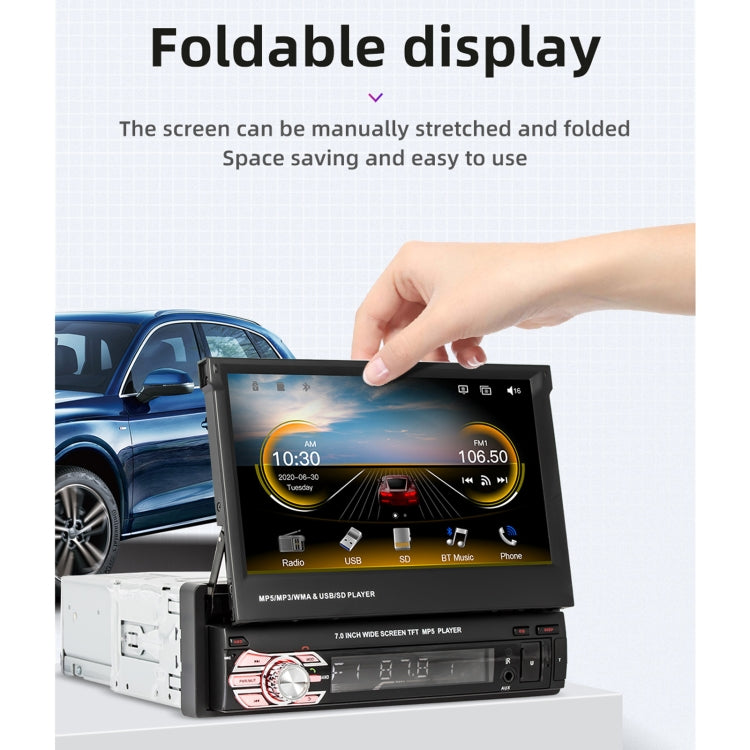 9601C HD 7 inch Fully Automatic Car MP5 Player GPS Navigation Bluetooth Radio, Support Mirror Link & FM & TF Card & USB, 9601C