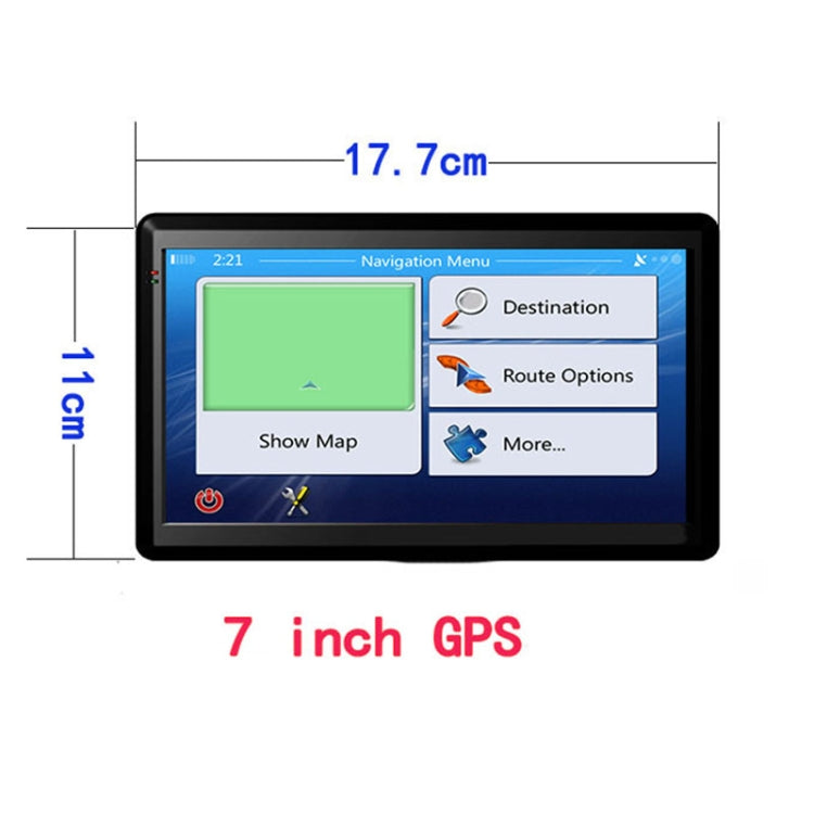 7 inch Car HD GPS Navigator 8G+128M Capacitive Screen Support FM / TF Card, Europe Map, Australia Map, Southeast Asia Map, North America Map, Middle East Map, South America Map, Africa Map