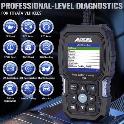 Ancel TD700 Car Scanner Full System Diagnostic Tool, TD700