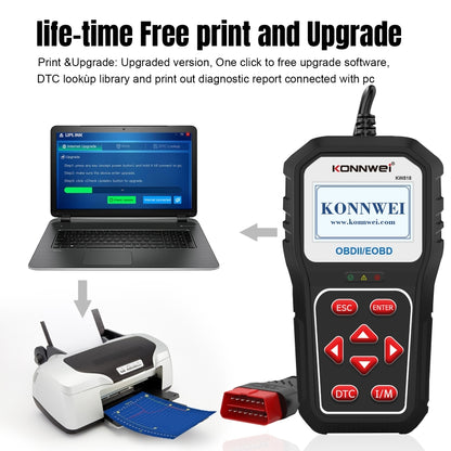 KONNWE KW818 Car OBD2 Bluetooth Fault Detector Diagnostic Tools, KW818