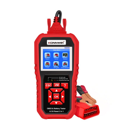 KONNWEI KW890 2 in 1 Car OBD2 Fault Detector + Maintenance Light Reseter, KW890