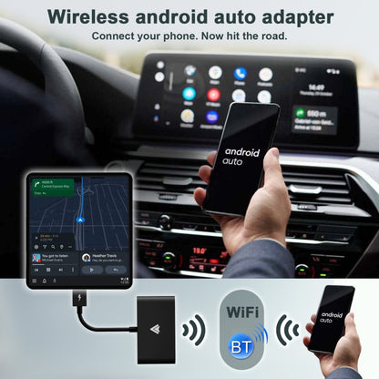 THT-020-2+ USB + USB-C / Type-C Wired to Wireless Carplay Adapter for Android Smartphone, THT-020-2+