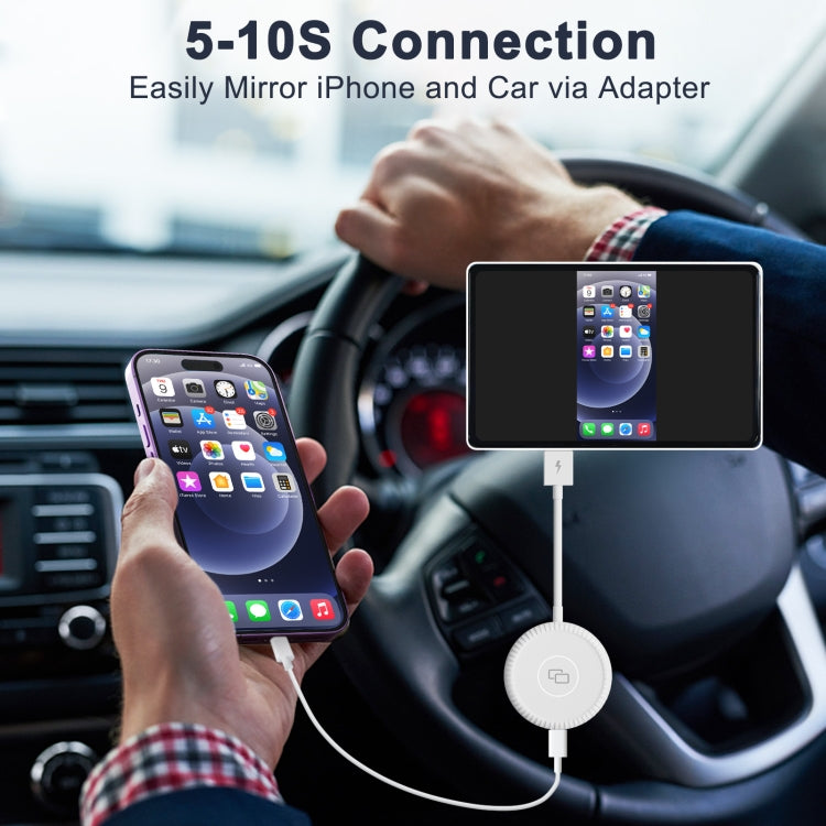 USB-C / Type-C + USB Carplay to Car Mirror Adapter for iPhone, Type-C + USB