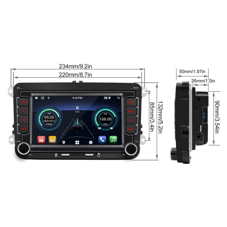 S9070 For Volkswagen 7 inch Portable Car MP5 Player Support CarPlay / Android Auto, 1GB+16GB, 1GB+32GB, 2GB+32GB