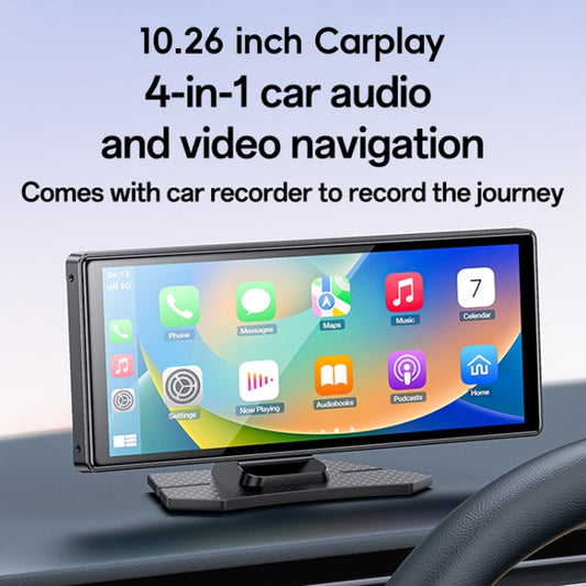 Yesido KM19 10.26 inch Center Console CarPlay Portable Car Video Navigation with Driving Recorder, KM19